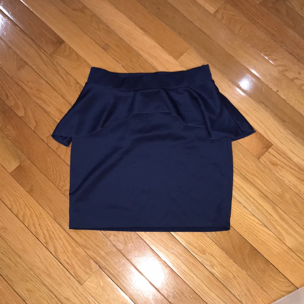 Peplum mini skirt